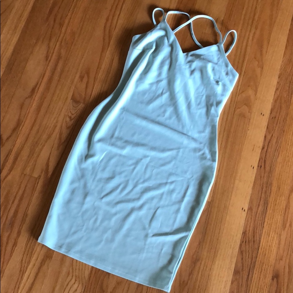 Baby blue mini dress